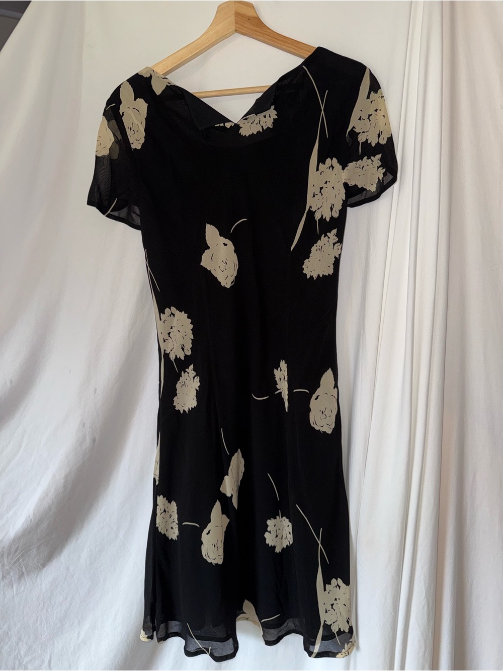 Jones New York Black Dress with Cream Floral Print - Picture 3 of 5